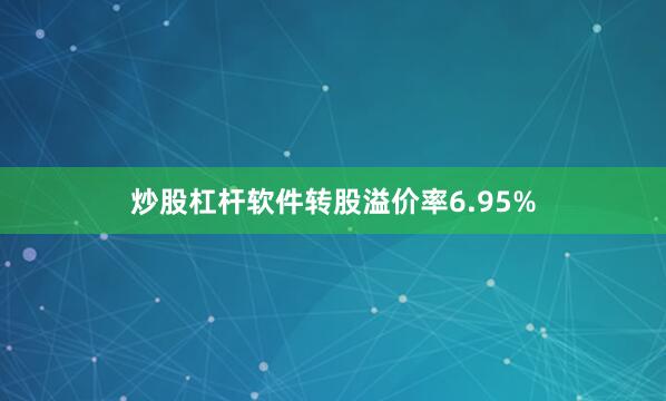 炒股杠杆软件转股溢价率6.95%